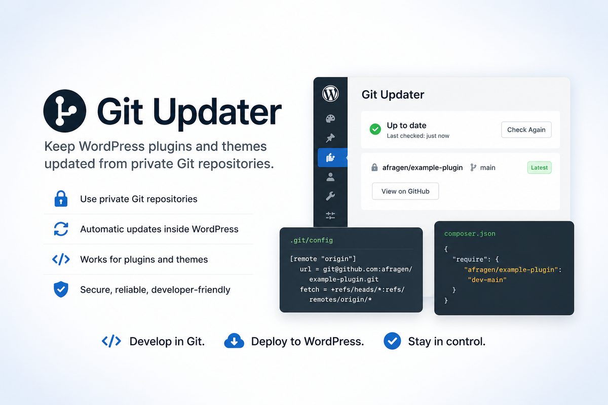 Git Updater - Git-Hosted Updates for WordPress Plugins and Themes