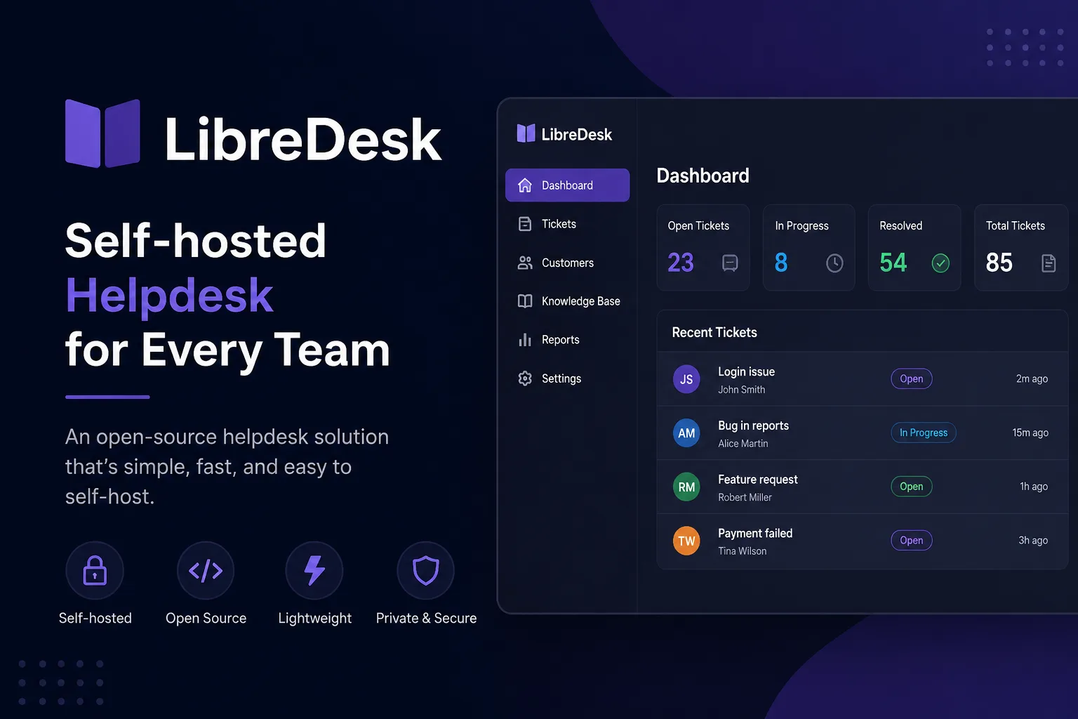 LibreDesk - Self-Hosted Omnichannel Customer Support Desk