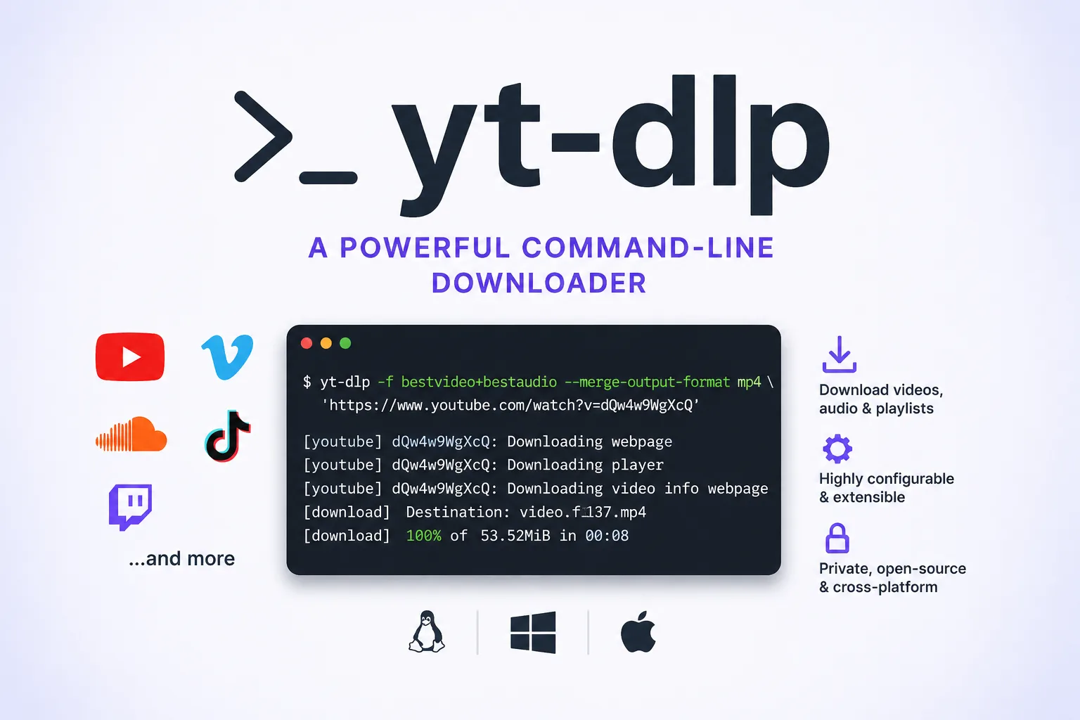 yt-dlp - Command-Line Audio and Video Downloader